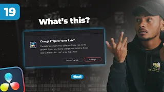 "Change Project Frame Rate" in DaVinci Resolve | Class 19 - Hindi