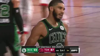 Jayson Tatum pulls up from deep 3 point range | Celtics vs Raptors