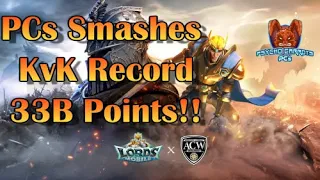 PCs Smashes KvK Record!!! - 33BILLION Points