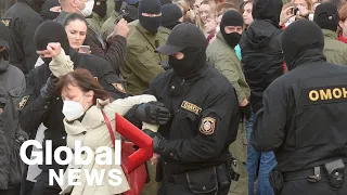 Belarus protests: Police forcefully detain protesters as anti-government rallies continue