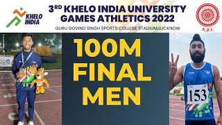 100m Final Men | Khelo India University Games 2023, Lucknow, Uttar Pradesh | live|Fastest Men| #kiug
