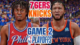 KNICKS vs 76ERS GAME 2 - 2024 NBA PLAYOFFS - NBA 2K24 (PS5) [4K UHD]