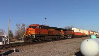 Awesome Afternoon on the Chillicothe Subdivision!! BNSF “Q” Rumbling West Thru Verona, IL