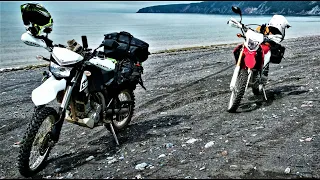 Couple's Motorcycle Camping Trip - 3 Days on Canada's Eastern Coast on Small Dual Sport Bikes!