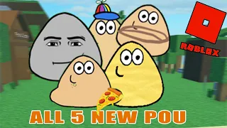 UPDATE - How To Get ALL 5 NEW POU in Find The Pou - ROBLOX