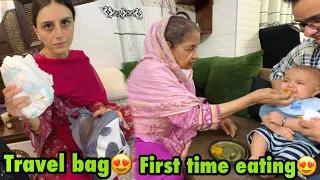 First time Basil ne khana khaya😍 | What's in Basil's Travel Bag 🧳