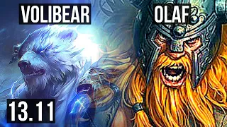 VOLIBEAR vs OLAF (TOP) | 6/0/2, Dominating | KR Master | 13.11