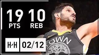 Omri Casspi Full Highlights Warriors vs Suns (2018.02.12) - 19 Pts, 10 Reb, 7-10 FGM!