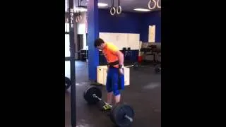 30 squat cleans at 225 in 3:52