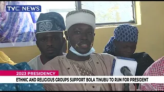 (WATCH) Ethnic And Religious Groups Support Bola Tinubu To Run For President