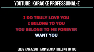 EROS RAMAZZOTTI ANASTACIA I BELONG TO YOU TONALITA'  ORIGINALE BASE KARAOKE BELLISSIMA