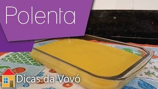 Receita - Polenta (Panela de pressão) |Dicas da Vovó|