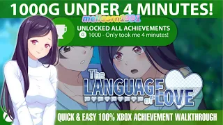 The Language of Love 🏆Easy 1000G Achievements under 4 mins! 🏆 🎮 Xbox Achievement 100% Walkthrough