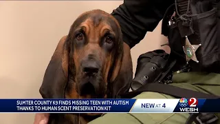 Sumter County K9 saves missing teen with autism thanks to human scent preservation kit