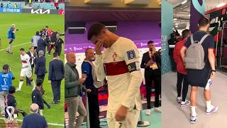 Cristiano Ronaldo In Tears After 0-1 Loss Against Morocco In The Quarter Finals Of The World Cup