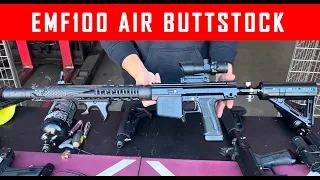 EMF100 MG100 MCS100 Air Tank Buttstock and Air Through Installation And Shooting Demo  #MCS