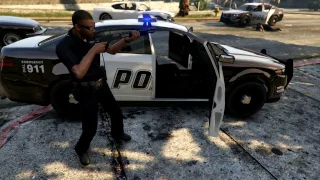 GTA 5 NPC Gangs Vs. Cops