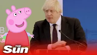 Boris Johnson CAR CRASH speech, including Peppa Pig rant & car impression