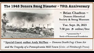 1948 Donora Smog Disaster – 75th Anniversary Program