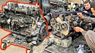 Rebuilding Hino FM 1J Truck Fully Destroyed 12 Valve Diesel Engine || 6 Cylinder Engine Restoration