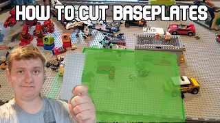 How to cut Lego baseplates to place in a city!