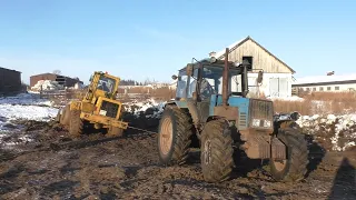 В Колхозе 3 серия. Эвакуация фронтального погрузчика