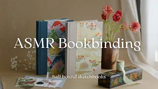 Bright and bold sketchbooks for Spring 🌷 ✦ Half binding, ASMR cozy bookbinding