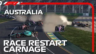 Recreating The Race Restart Madness in Melbourne! | F1 2023 Australian Grand Prix