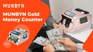 MUNBYN Gold Money Counter with 3 Displays