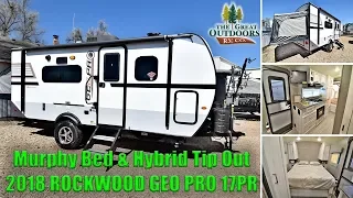 New Floor Plan 2018 ROCKWOOD GEO PRO 17PR Hybrid Tip Out Murphy Bed Model RV Camper Colorado Dealer