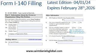 Filling Form I-140 (April 1st Edition; Expires February 28th, 2026): NIW, EB1A & other EB categories