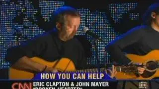 Eric Clapton & John Mayer - Broken Hearted (CNN Hurricane Relief, 2005-09-03).avi