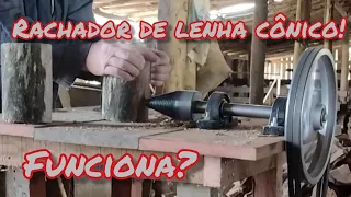 Rachador de lenha cônico, funciona? Vale a pena?