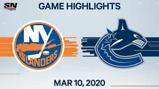 NHL Highlights | Islanders vs Canucks – Mar. 10, 2020