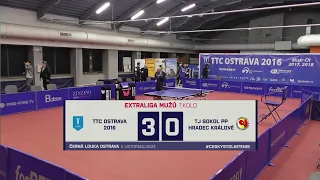 Extraliga stolního tenisu TTC Ostrava 2016-TJ Sokol PP Hradec Králové 2