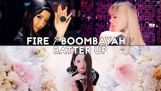 2NE1/BLACKPINK/BABYMONSTER debut MV, but every time they say the title (+ extras) the song changes