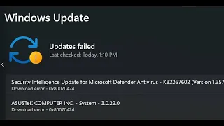 Fix Windows 11 Update Error 0x80070424