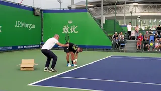 Fabio Fognini serve practice at Shanghai Masters ATP-1000, Oct. 2019