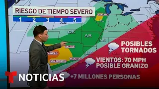 Mucha más lluvia y tiempo severo en una franja que va desde Texas a Illinois | Noticias Telemundo