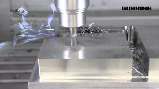 Guhring RF 100 end mills demonstrating high speed machining