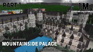 Dark Academian Mountainside Palace! [Part 1/3] (exterior speedbuild) || Bloxburg || lizxrila