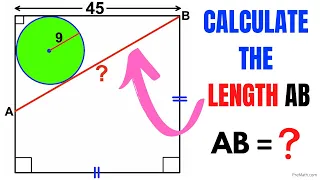 Find the length AB | Inscribed circle | Important Geometry and Algebra skills explained