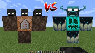 what if you create a WARDEN GOLEM vs WITHER BOSS in MINECRAFT (part 49)