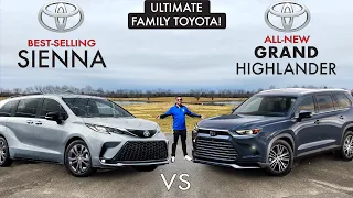 #1 FAMILY TOYOTA?? -- 2024 Toyota Grand Highlander vs. Toyota Sienna: Comparison