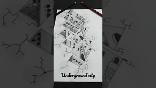 3d Underground city🏙/Illusion art /#shorts
