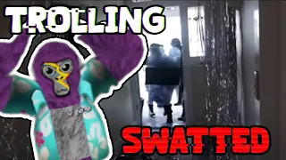 TROLLING KIDS PRETENDING TO GET SWATTED | Gorilla Tag VR