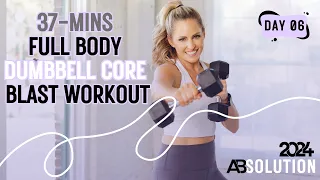 Ultimate 37-minute Core Blast Workout With Dumbbells For A Stronger Body! - ABSOLUTION DAY 6