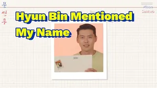 HYUN BIN MENTIONED MY NAME | HYUN BIN SON YE JIN CALENDAR THE SWOON | @MoonSuntwoVlog