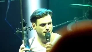 2CELLOS assisting a fan with a marriage proposal