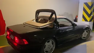 Mercedes SL R129 soft top opening automatic 2000 SL500 beige 040 AMG